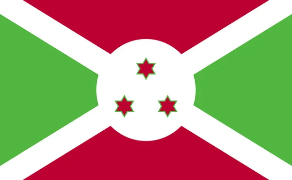 Bandera Nacional Burundi Proporciones Exactas Ilustración Vectorial — Archivo Imágenes Vectoriales