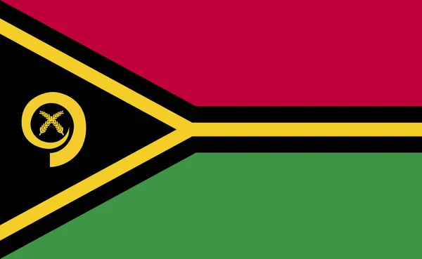 Vanuatu Nemzeti Zászló Pontos Arányban Vektor Illusztráció — Stock Vector