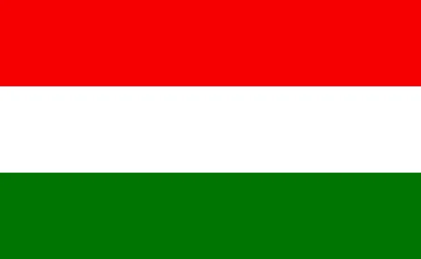 Ungarns Nationalflagge Exakten Proportionen Vektorillustration — Stockvektor