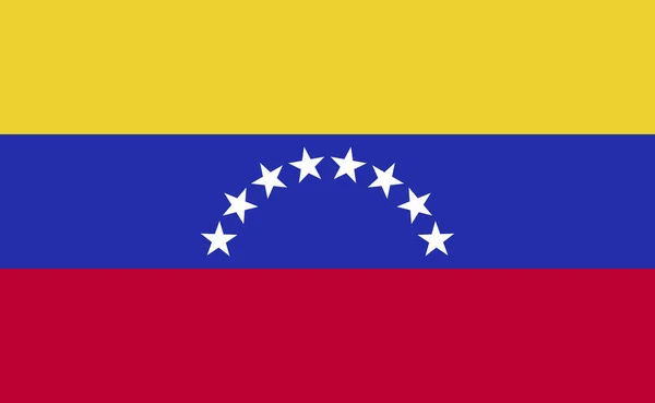 Venezuela Nationale Vlag Exacte Verhoudingen Vector Illustratie — Stockvector