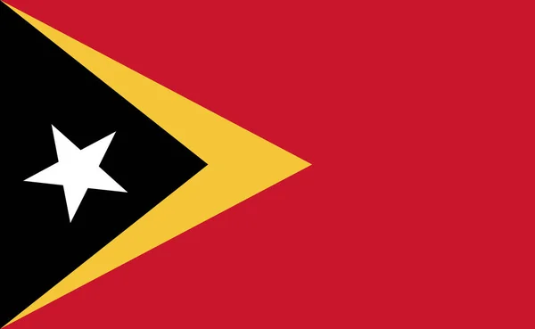 Timor Nationalflagge Exakten Proportionen Vektorillustration — Stockvektor