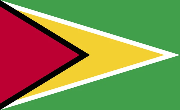 Guyana Nationalflagge Exakten Proportionen Vektorillustration — Stockvektor