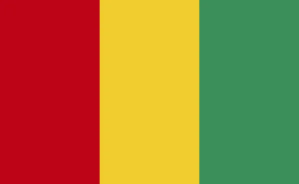 Εθνική Σημαία Της Γουινέας Ακριβείς Αναλογίες Εικονογράφηση Διανύσματος — Διανυσματικό Αρχείο