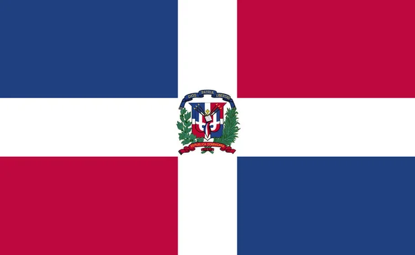 Dominikanische Republik Nationalflagge Exakten Proportionen Vektorillustration — Stockvektor