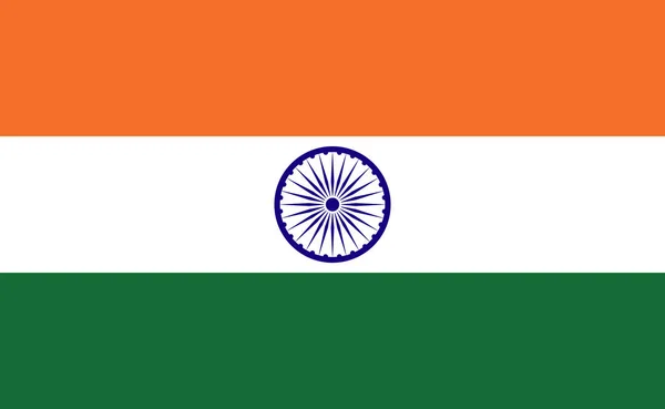 Hindistan Ulusal Bayrağı Tam Orantılı Vektör Illüstrasyonu — Stok Vektör