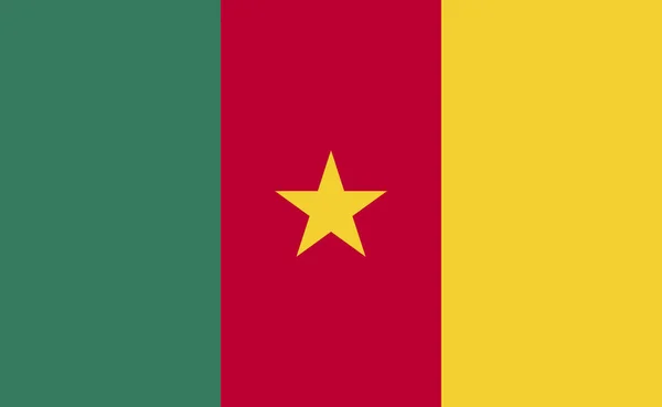 Bandera Nacional Camerún Proporciones Exactas Ilustración Vectorial — Archivo Imágenes Vectoriales