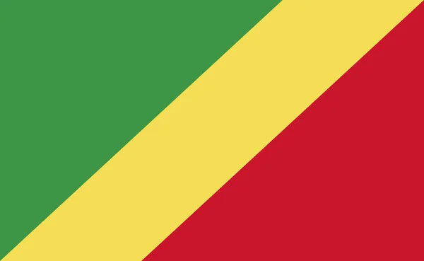 コンゴ国旗 ベクトルイラスト — ストックベクタ