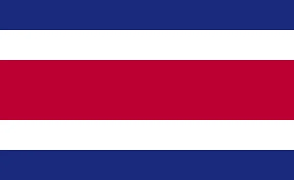 Costa Rica Nemzeti Zászló Pontos Arányban Vektor Illusztráció — Stock Vector