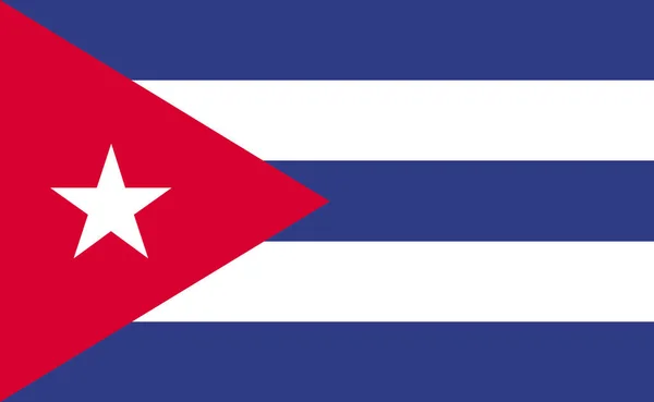 Bandera Nacional Cuba Proporciones Exactas Ilustración Vectorial — Archivo Imágenes Vectoriales