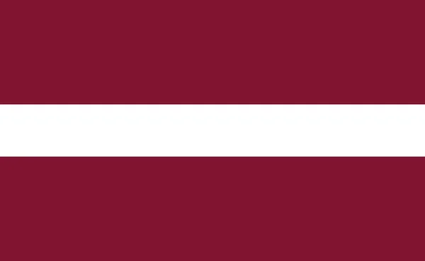 Letonya Ulusal Bayrağı Tam Oranda Vektör Illüstrasyonu — Stok Vektör