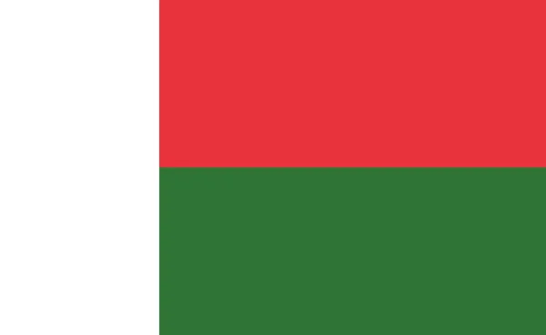 Drapeau National Madagascar Proportions Exactes Illustration Vectorielle — Image vectorielle