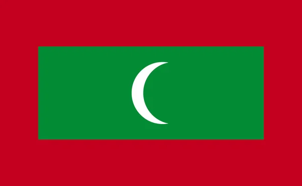 Μαλδίβες Εθνική Σημαία Ακριβείς Αναλογίες Vector Illustration — Διανυσματικό Αρχείο