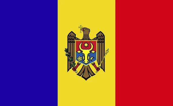 Μολδαβία Εθνική Σημαία Ακριβείς Αναλογίες Vector Illustration — Διανυσματικό Αρχείο