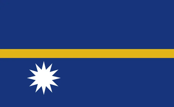 Bandera Nacional Nauru Proporciones Exactas Ilustración Vectorial — Vector de stock