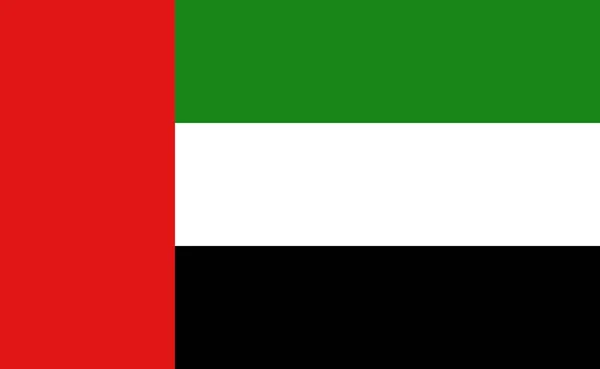 Uae National Flag Exact Proportions Vector Illustration — Stock Vector