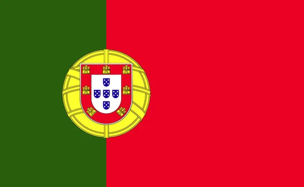 Portugal National Flag Exact Proportions Vector Illustration — Stock Vector