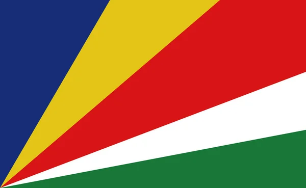 Bandera Nacional Seychelles Proporciones Exactas Ilustración Vectorial — Archivo Imágenes Vectoriales