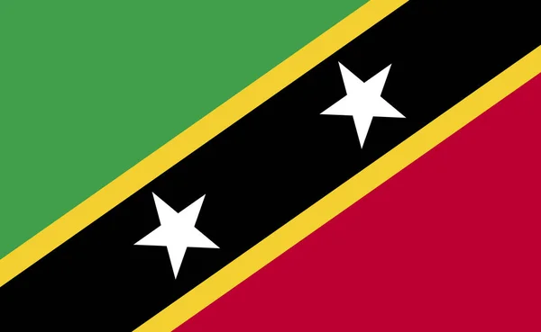 Kitts Und Nevis Nationalflagge Exakten Proportionen Vektorillustration — Stockvektor