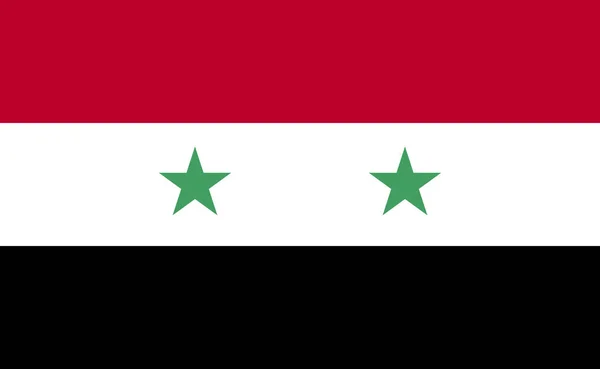 Syrische Nationalflagge Exakten Proportionen Vektorillustration — Stockvektor