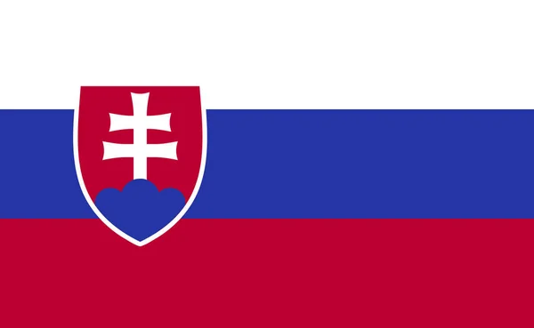 Державний Прапор Словаччини Точно Пропорційний Малюнок Вектора — стоковий вектор