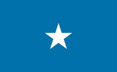 Somali ulusal bayrağı tam oranda - Vektör illüstrasyonu