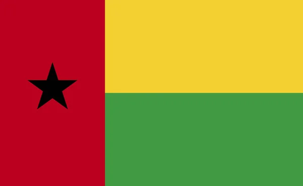 Bandera Nacional Guinea Bissau Proporciones Exactas Ilustración Vectorial — Archivo Imágenes Vectoriales