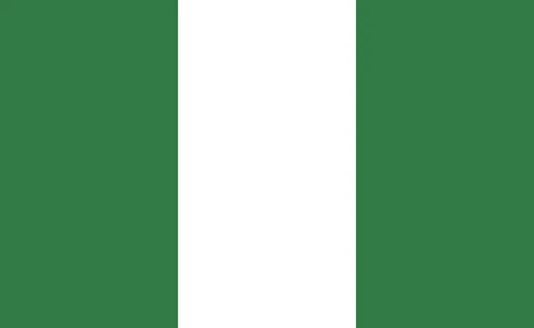 Nijerya Ulusal Bayrağı Vektör Illüstrasyonu — Stok Vektör
