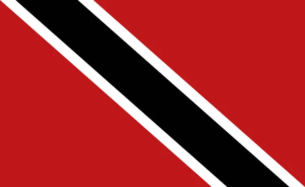Trinidad Tobago Ulusal Bayrağı Tam Oranda Vektör Illüstrasyonu — Stok Vektör