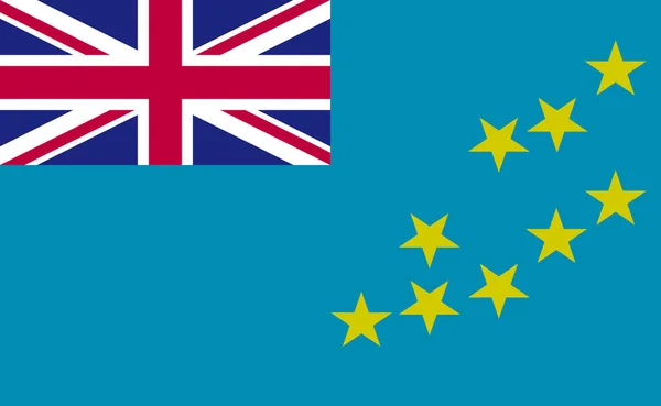 Drapeau National Tuvalu Proportions Exactes Illustration Vectorielle — Image vectorielle