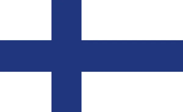 Nationale Vlag Van Finland Exacte Verhoudingen Vectorillustratie — Stockvector