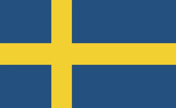 Schwedens Nationalflagge Exakten Proportionen Vektorillustration — Stockvektor