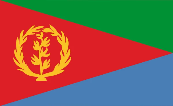 Bandera Nacional Eritrea Proporciones Exactas Ilustración Vectorial — Archivo Imágenes Vectoriales