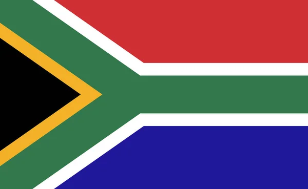Sydafrikas Nationella Flagga Exakta Proportioner Vektorillustration — Stock vektor