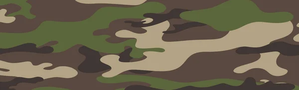 Militar Caça Padrão Panorâmico Cáqui Geométrico Sem Costura Ilustração Vetorial —  Vetores de Stock