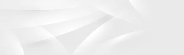 Fond Panoramique Vectoriel Blanc Avec Lignes Ondulées Ombres — Image vectorielle