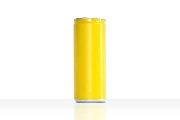 Yellow Aluminum Can Template Your Products — Stock Photo, Image