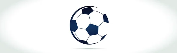 Σχεδιασμένη Μπάλα Ποδοσφαίρου Μαύρο Λευκό Φόντο Vector Illustration — Διανυσματικό Αρχείο