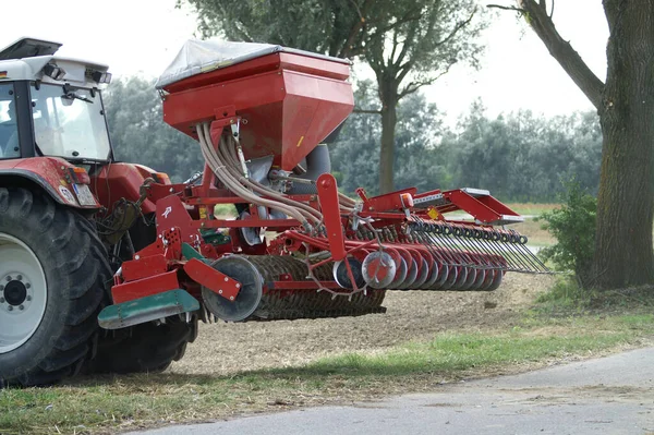 Randonnées Tracteur Pour Récolter Blé — Photo