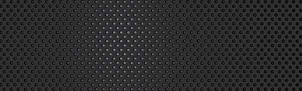 Dark Black Panoramic Background Perforated Holes Illustration — Stock Photo, Image