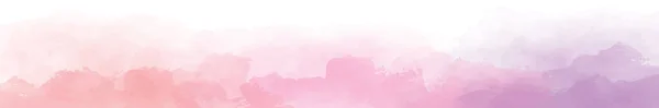 Панорамна Текстура Реалістичного Рожевого Акварелі Білому Тлі Векторні Ілюстрації — стоковий вектор