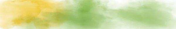 Panoramische Textuur Van Realistische Groene Aquarel Een Witte Achtergrond Vector — Stockvector