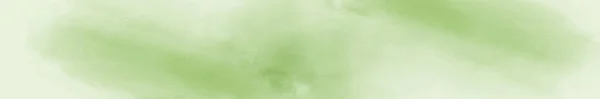 Beyaz Arkaplanda Gerçekçi Yeşil Suluboya Dokusunun Panoramik Dokusu Illüstrasyon — Stok Vektör