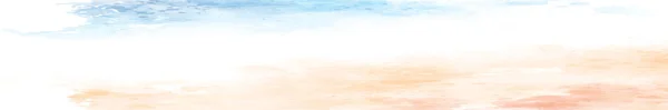 Panoramic texture of realistic multi-colored watercolor on a white background - illustration