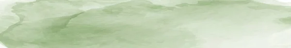 Panorama Textur Aus Realistischem Grünem Aquarell Auf Weißem Hintergrund Illustration — Stockvektor