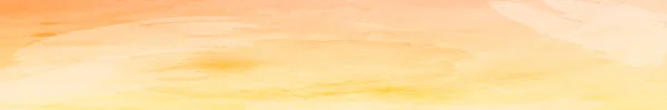 Реалістична Жовто Оранжева Акварельна Панорамна Текстура Білому Тлі Ілюстрація — стоковий вектор