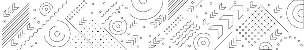 幾何学的形状の異なるアブストラクトパノラマ背景 イラスト — ストックベクタ