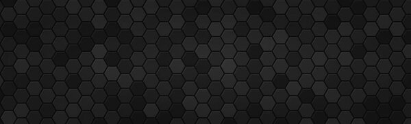 Panoramic texture of black and gray carbon fiber - Vector illustration