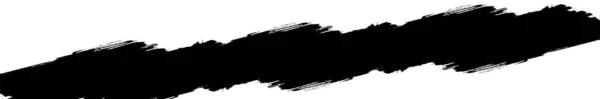 Frottis Peinture Noire Sur Fond Panoramique Blanc Illustration — Image vectorielle