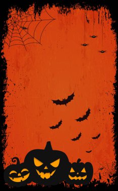 Korkunç kasvetli gece, kalenin arka planında terk edilmiş mezarlık - illüstrasyon