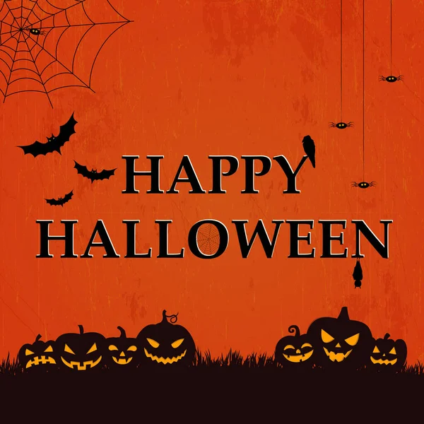 Gruselig Düsteren Roten Halloween Hintergrund Illustration — Stockvektor
